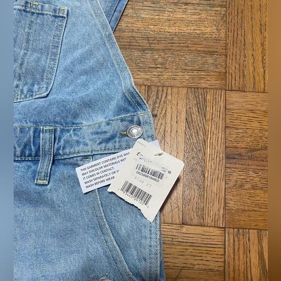 Free People Light Blue Denim Short Overalls - Picture 4 of 4